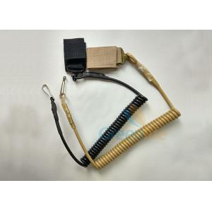 Buy cheap High Security Tactical Pistol Elastic Spring Lanyard w/Belt Velcro and J-Hook from wholesalers