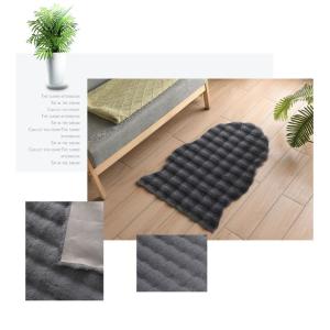 China New Arrival Nordic Style Polyester Super Soft Faux Rabbit Fur 3D Bubble Area Carpet For Living Room wholesale