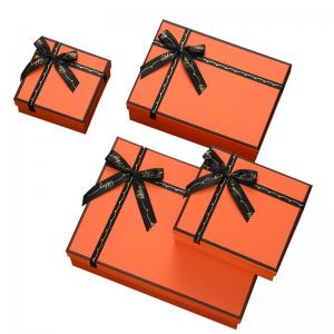 China Cardboard Packaging Box Present Box  Luxury Paper Gift Box With Bow For Garment wholesale
