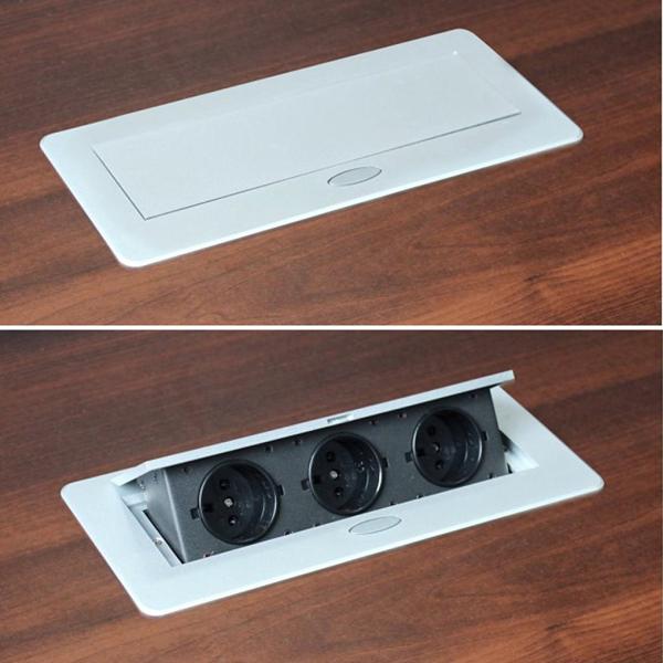 Multifunctional Pop Up Electrical Outlet 266*118mm For Conference Table