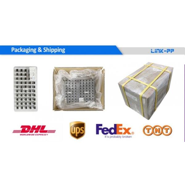 Low Profile RJ45 Jack 1x4 Port With LED Magnetics Connector LPJE4718AGNL