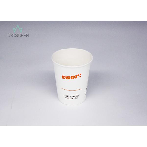 Full Ink Coverage Black White Disposable Drinking Cups Eco Friendly For Hot Drinks