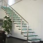 1000mm Width Straight Flight Staircase Stainless Steel Tread For Apartment