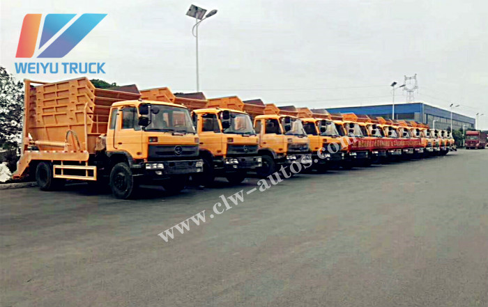 Dongfeng 4X2 8 10 12 15m3 Swing Arm Skip Loader Garbage Truck