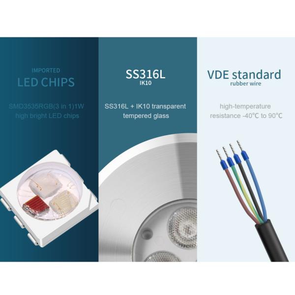 DC24V 3W IP68 300lm 170ma SS LED Spike Light SMD3030