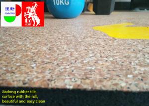 Fitness Center Interlocking Rubber Floor Tiles , Industrial Rubber Matting Roll