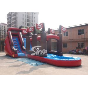 China Commercial giant pirate ship inflatable water slide with slip n slide for adults outdoor water park on sale