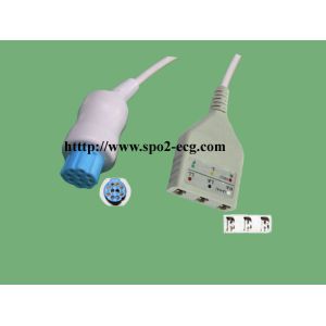 China ASP Style Datex Ohmeda ECG Cable AHA IEC Round 10J For Patient Monitor wholesale