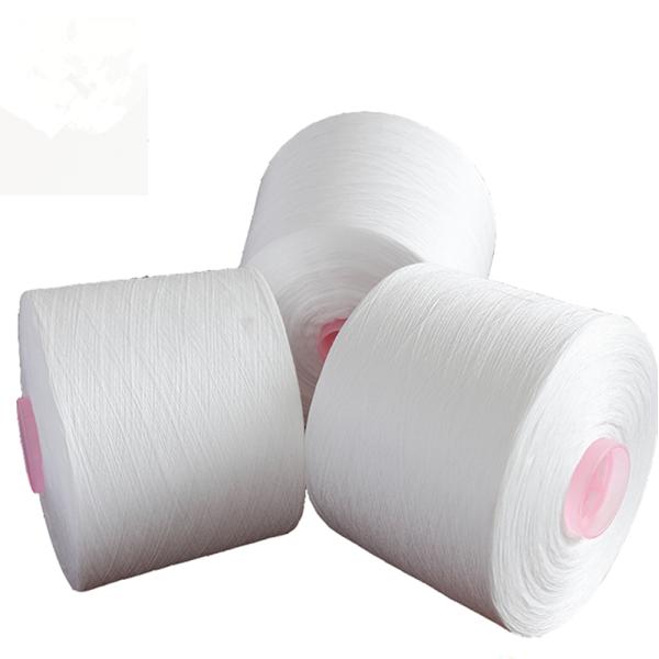 45/2 Raw White High Tenacity 100% Polyester Spun Yarn For Sewing From China Manufacturer