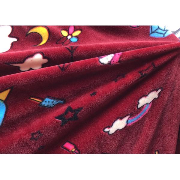 Eco Friendly Stretchy 144F Printed Super Soft Minky Plush Fabric