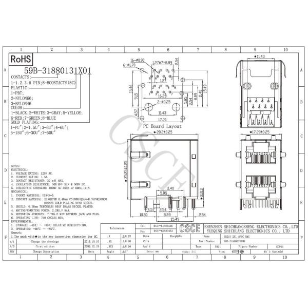2 Ports Shield RJ45 Modular Jack Black / Customized Color Right Angle
