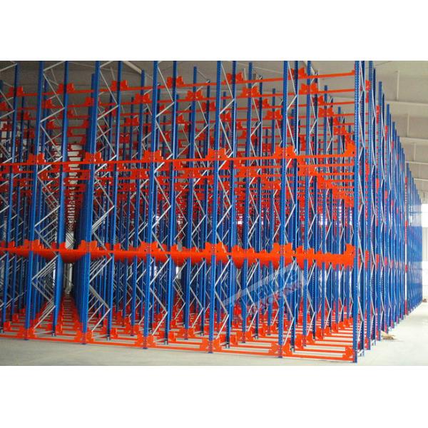 Semi Automatic Heavy Duty Storage Racks 50 Pallets Deep Shuttle Storage System