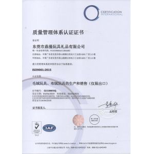 Dongguan Dingman Toys & Gifts Co., Ltd. Certifications