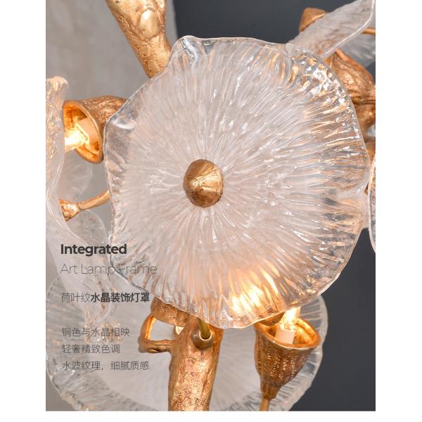 ODM High End Pendant Lights Personality Lotus Leaf Chandelier