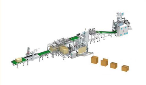Electric Multi Packing Machine Automatic Case Packing And Robot Palletizer Machine Line