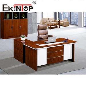 China Mahogany Executive Desk And Chair Office Desk Set With File Cabinet wholesale