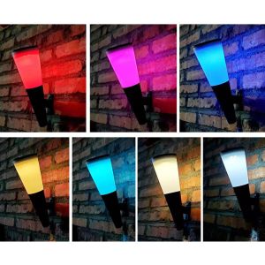 Buy cheap RGB colors solar led wall lamp motion sensor maual color changing Landscape from wholesalers