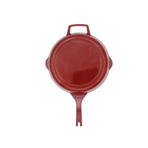 Non Stick Enameled Cast Iron Skillet Deep Fry Pan With Handles