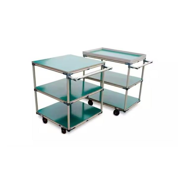 Workshop anti-static trolley lean pipe composite tube shelves assembly cart