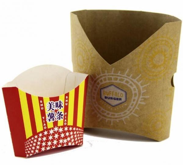 Quality custom printed foldable takeaway paper food grade chicken and french fries chips paper box,potato chip french fries pack for sale