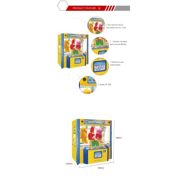 Doll Claw Crane Vending Machine For Shopping Mall / Kids Playground