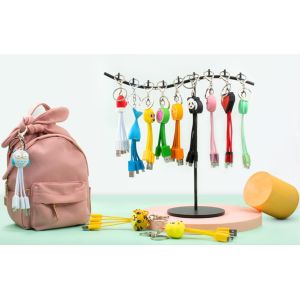 China Customized PVC 4 in 1 USB Cable with Keyring wholesale