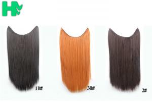 China Synthetic Fibre Hair Extensions Straight Double Drawn Human Hair Wefts wholesale