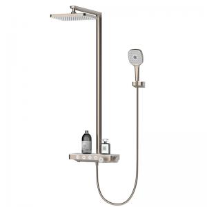 China Anti Scald Hand Shower Mixer Set , Thermostatic Square Bathroom Shower Set on sale