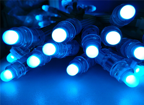 Bullet Type 12MM Led Pixel , F8 DC05V RGB full Color LED Pxiel String Light