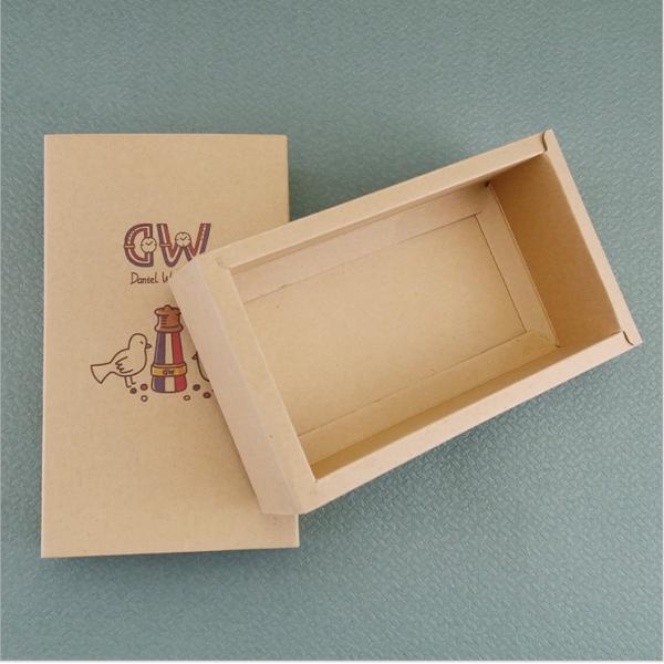 Customized Eco friendly brown Kraft paper folding box slide drawer cardboard paper box