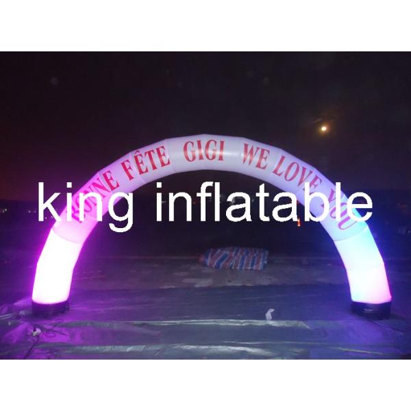 Digital printing Led light with Oxford fabric material inflatable advertising arch for promotion