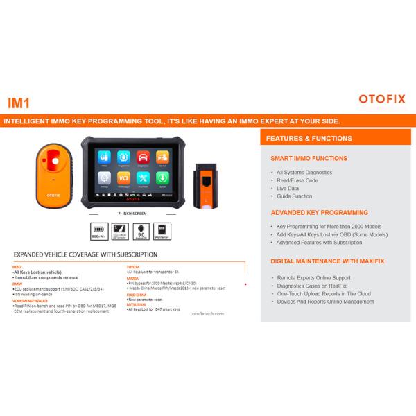 OTOFIX IM1 Advanced IMMO Key Programmer With The XP1 Key Programmer And Diagnostic Tool