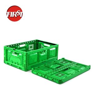 China Foldable Mesh Crates For Vegetable Collapsible Plastic Shipping Crates 600x400x52mm wholesale