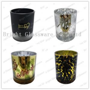 China plated glass candle holders for weddings wholesale