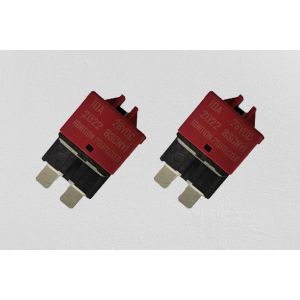 China Red Resettable Circuit Breaker Blade Fuse 28VDC 5A Rated Current wholesale