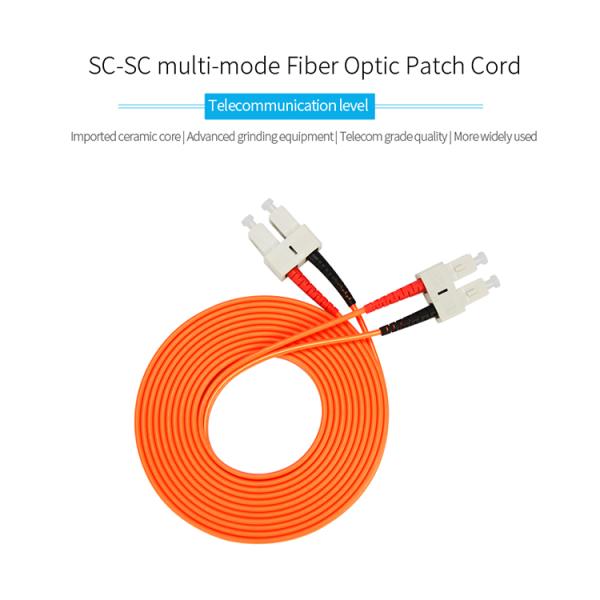 SC To SC Multimode 5m 10m 15m Optic Fiber Patch Cord