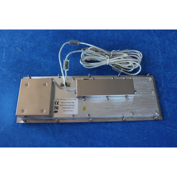 Stainless steel Illuminated USB Keyboard with trackball Compact Format