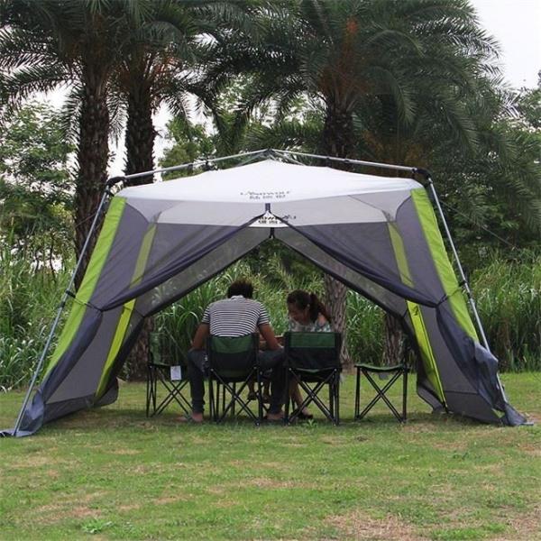 210d Oxford Easy Pop Up Canopy, Outdoor Screen Tent with Mesh Mosquito Netting Side Walls for Camping Picnic Party
