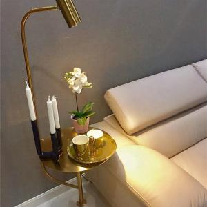 China H163cm Iron Marble Metal Living Room Standing Led Floor Lamp Lights For Home wholesale