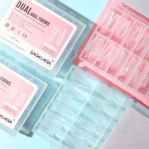 Buy cheap GEL Clear 120pcs Nail Dual Forms Mold Tips Nail Form for Acrylic Nails Extension from wholesalers
