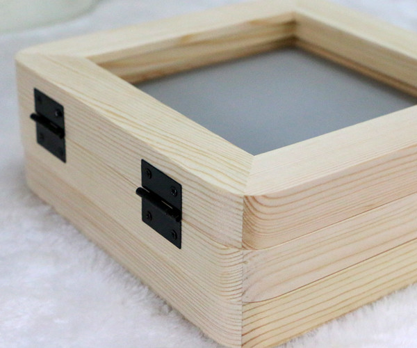 3 Vertical Wooden Photo Frames Solid Wooden Baby Hand And Footprint Keepsake Kit