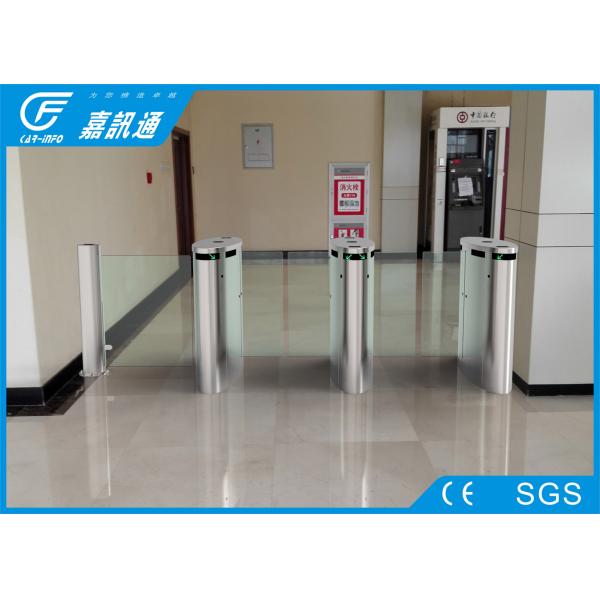 Sliding Turnstile Security Systems Vistor Managment , Train Rfid Reader Stainless Steel Turnstiles