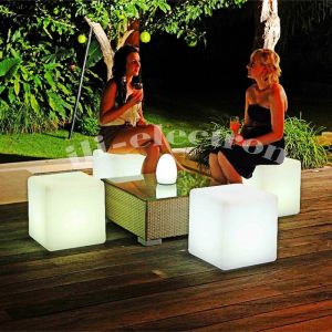 Buy cheap Outdoor LED Light Cube Stool Colorful Waterproof For Foyer And Patio Decor from wholesalers