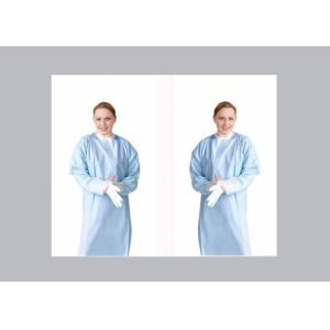 China OEM ODM Blue Color Disposable Doctor Gown Anti Static ISO CE Approved on sale