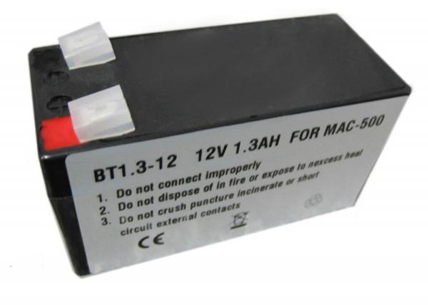 Quality Black Sealed Lead ECG Battery 12V 1300mAh For Ge Mac 500 Ecg Machine BT1.3-12 for sale