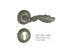 China Iran fancy door handles and locks decorative Zinc alloy door handles 85mm on sale