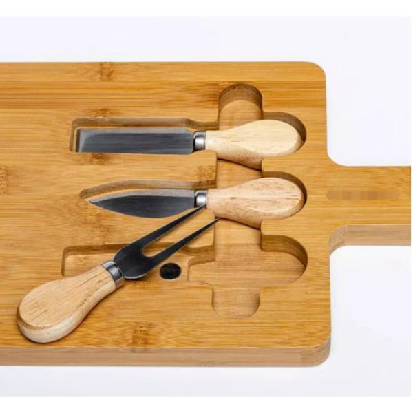 USA Warehouse Bamboo Charcuterie Drawer Board Set with Knives and Chopping Blocks