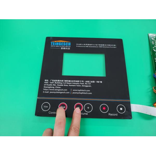 Waterproof Capacitive Membrane Switches HMI With Backlighting Software Front Side