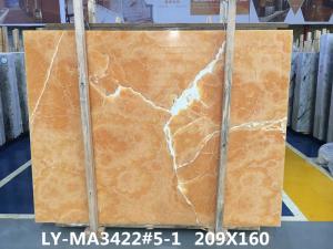 China Orange Onyx Tile And Slab Marble Style Tiles For Luxury Building Interior Decoration on sale