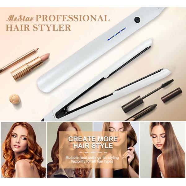 MeStar LED ceramic Flat Iron Hair Straightener 3D Floating Titanium Plates